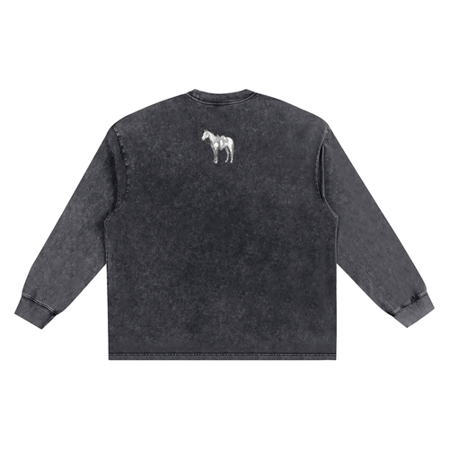 Snow Washed Frayed Edge T-Shirt